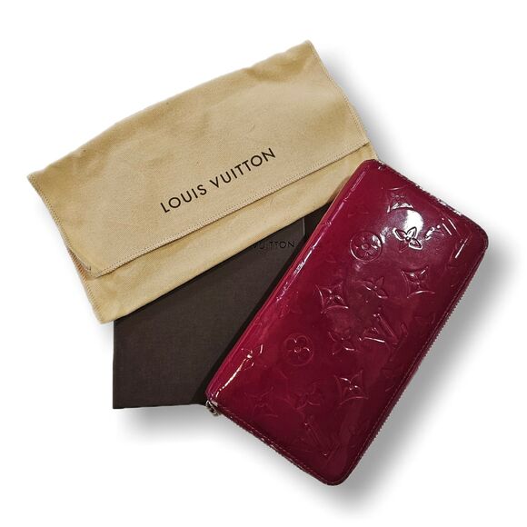 Louis Vuitton Indian Rose Pink Vernis Patent Leather Zippy Wallet w/ Box, GUC - Picture 12 of 12